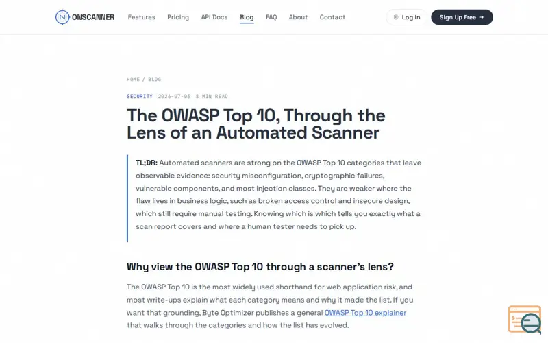 Screenshot of Onscanner