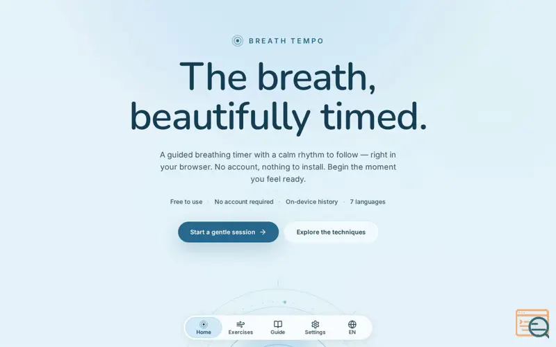 Screenshot of Breath Tempo
