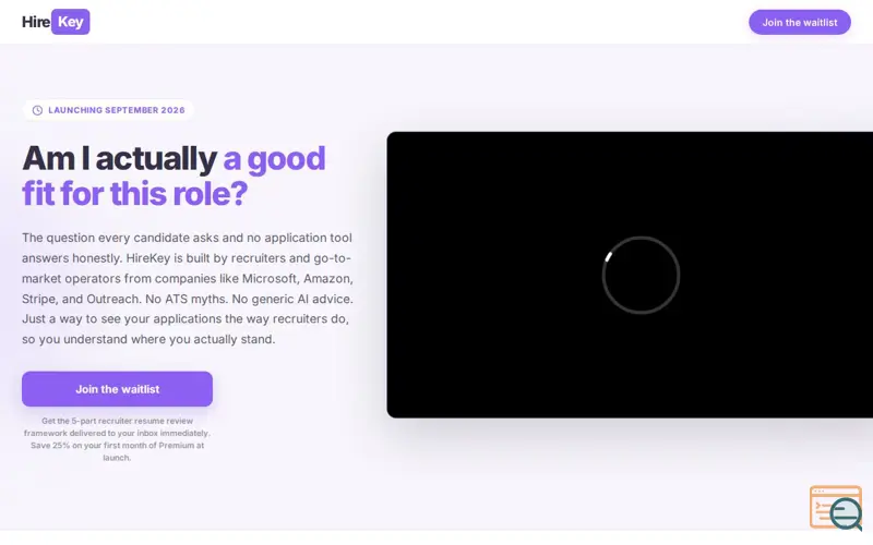 Screenshot of HireKey | The Key to Getting Hired