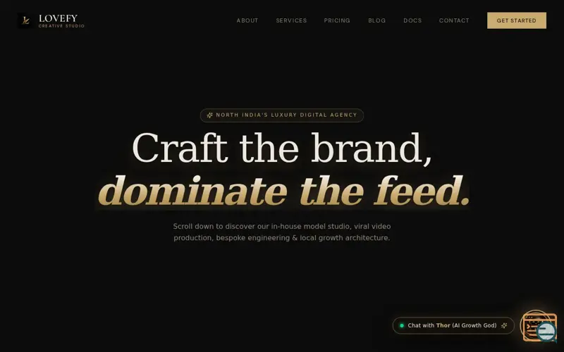 Screenshot of Lovefy Creative Studio