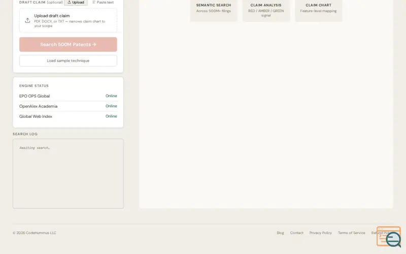Screenshot of Patent Gnome