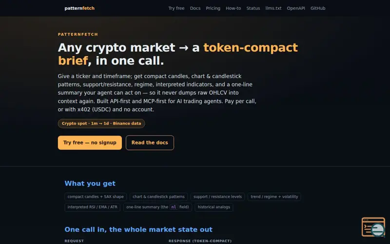Screenshot of patternfetch