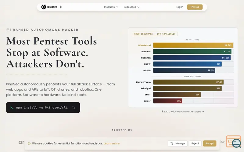 Screenshot of KinoSec CLI