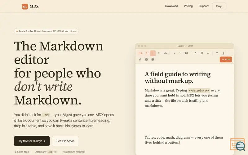 Screenshot of MDX