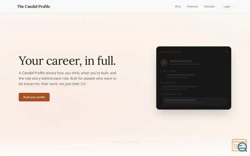 Screenshot of The Candid Profile