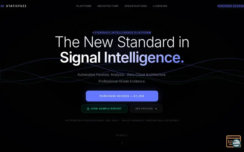 Screenshot of StaticFuzz