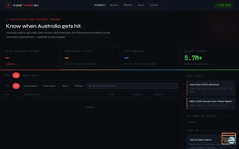 Screenshot of CyberTrackerAU