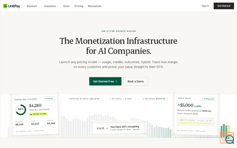 Screenshot of UnitPay