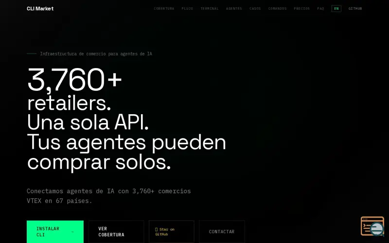 Screenshot of CLI Market