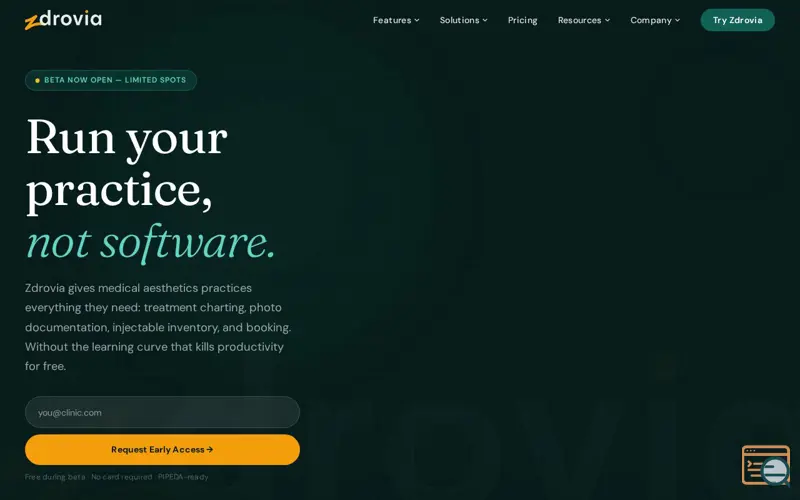 Screenshot of Zdrovia - Free Next Level EHR