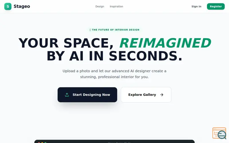 Screenshot of Stageo.ai