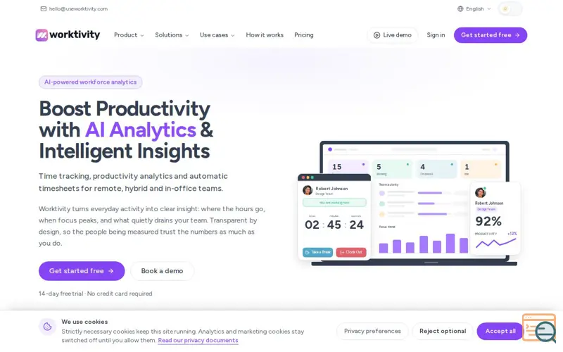 Screenshot of Worktivity