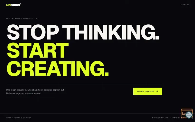 Screenshot of Unmuse