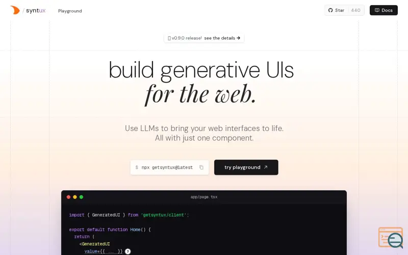 Screenshot of Getsyntux