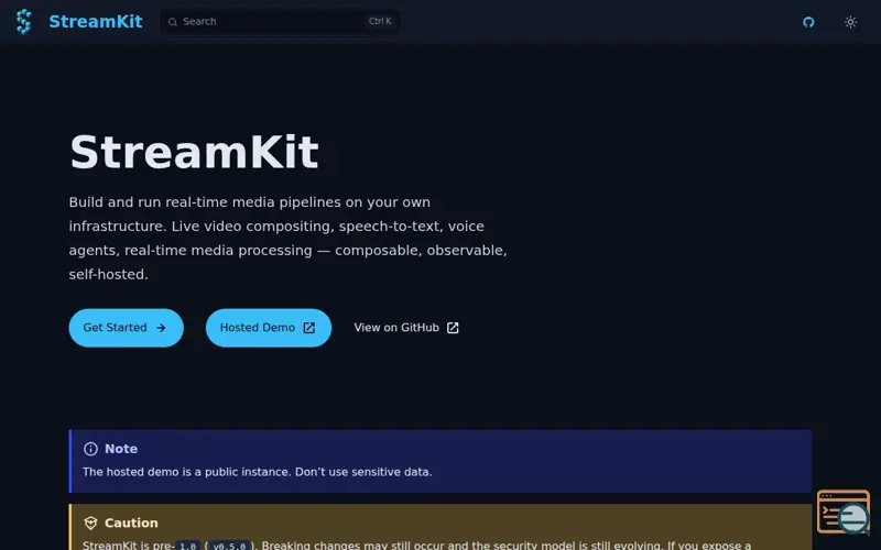 Screenshot of StreamKit