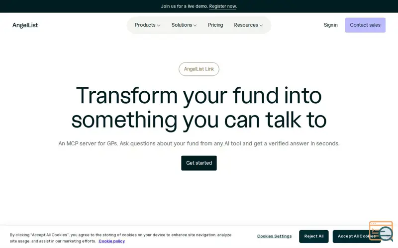 Screenshot of AngelList Link, a launch using Marketo