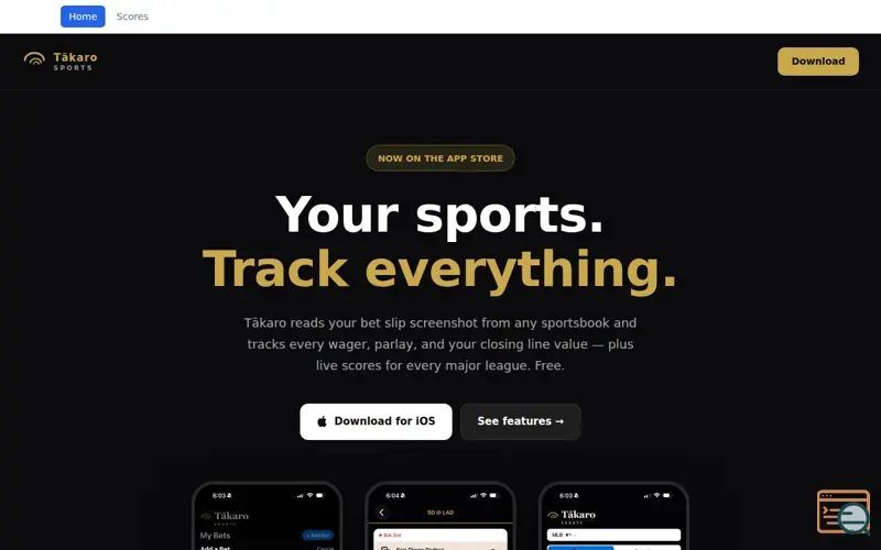 Screenshot of Tākaro Sports