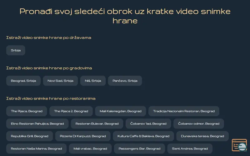 Screenshot of SUGGEST EAT Mobile