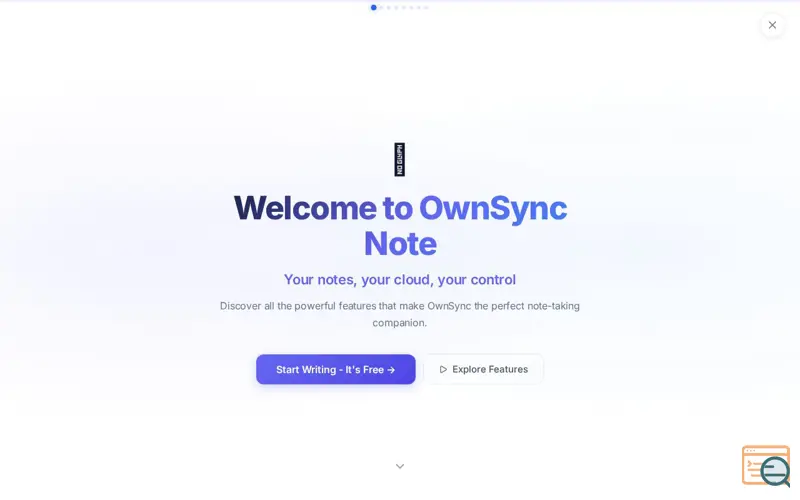 Screenshot of OwnSync Notes
