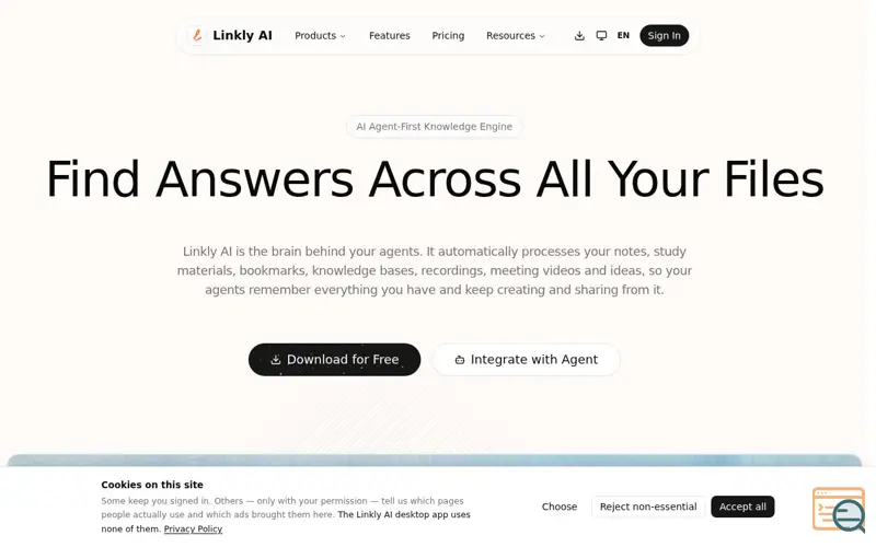 Screenshot of Linkly AI