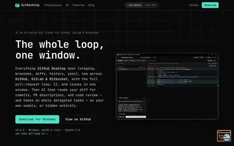 Screenshot of GitDesktop