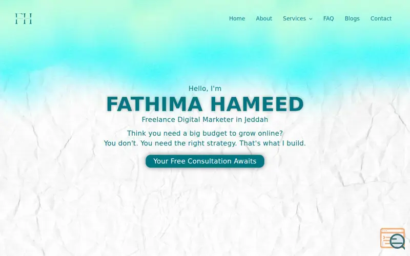 Screenshot of Freelance Digital Marketer in Jeddah