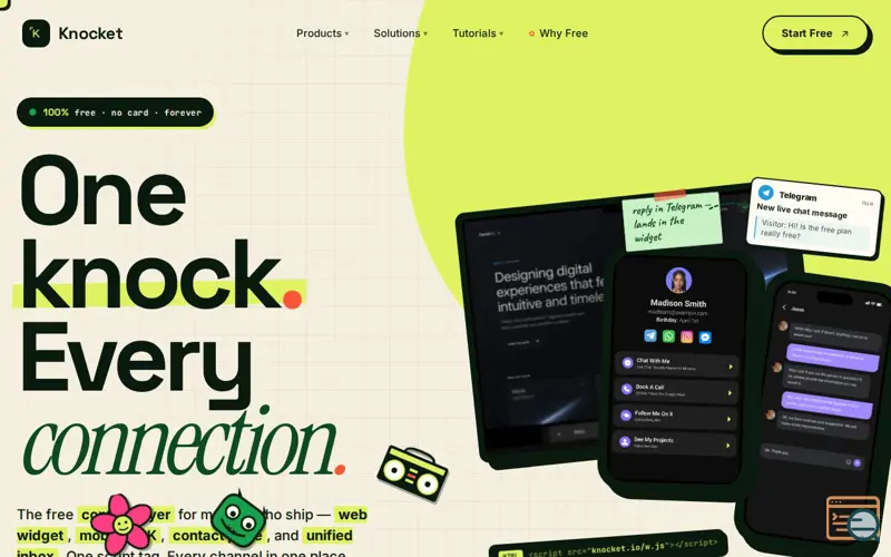 Screenshot of Knocket, a launch using Sensors Data