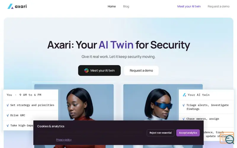 Screenshot of Axari, a launch using PlayerJS
