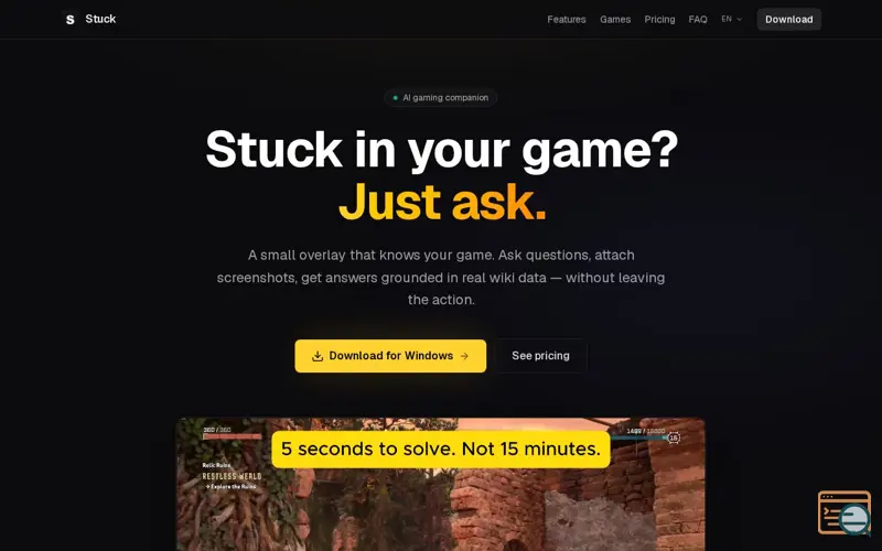 Screenshot of Stuck, a launch using Steam