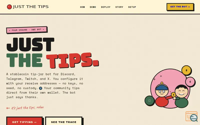 Screenshot of Just The Tips