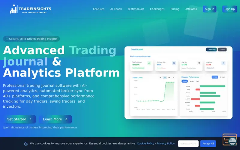 Screenshot of TradeInsights