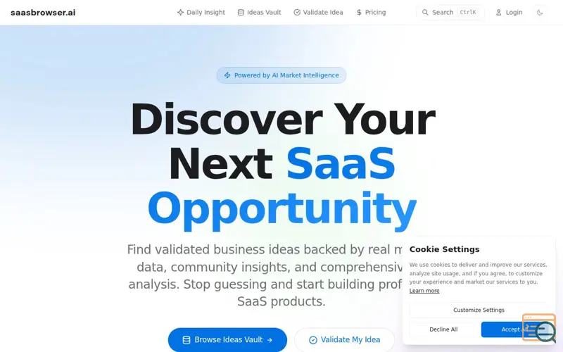 Screenshot of SaaSBrowser.ai, a launch using Cloudflare Access