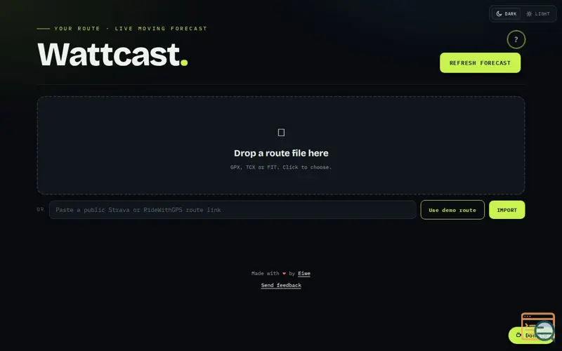 Screenshot of Wattcast