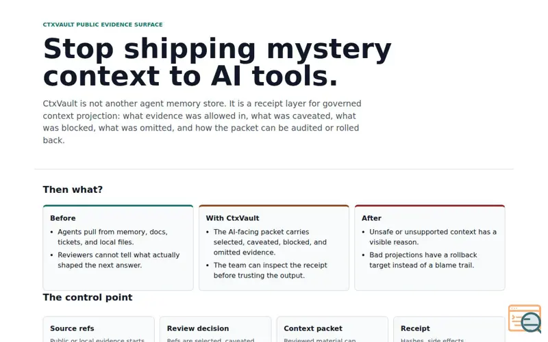 Screenshot of CtxVault