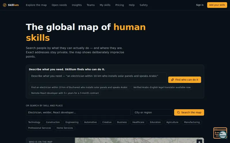 Screenshot of Skillium
