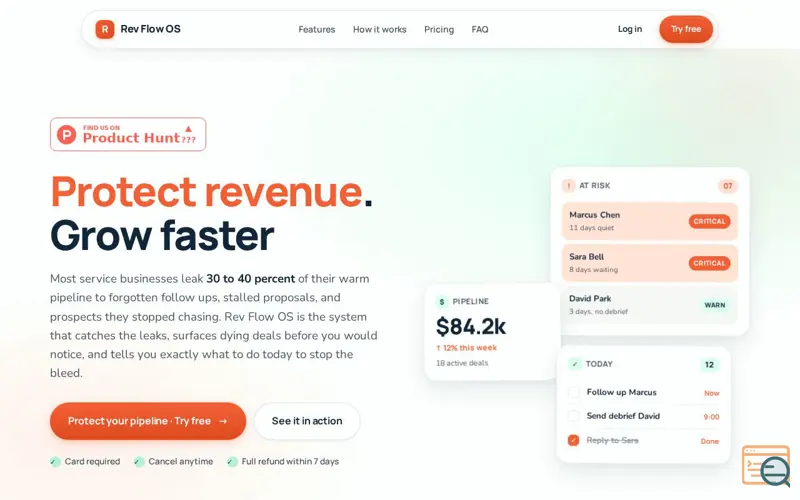 Screenshot of Rev Flow OS