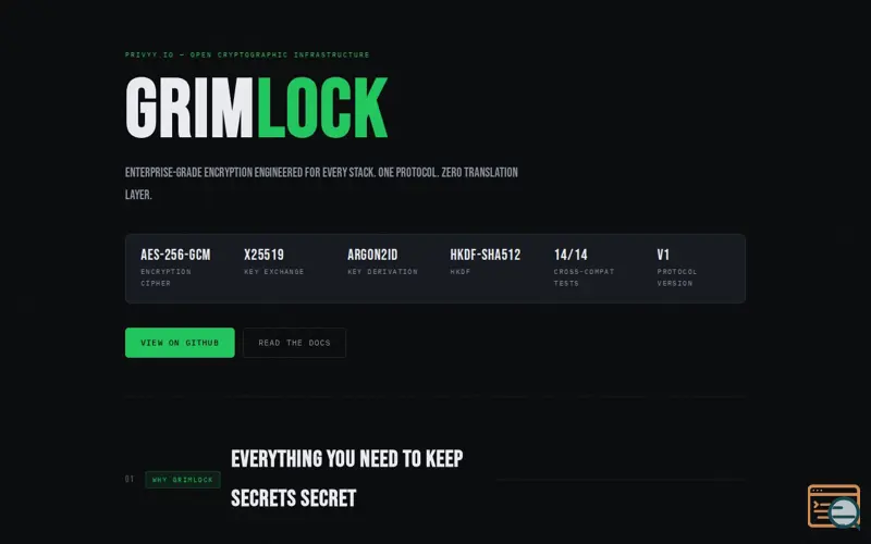 Screenshot of Grimlock: E2EE Cross Platform OSS Module