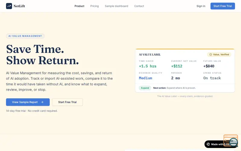 Screenshot of NetLift