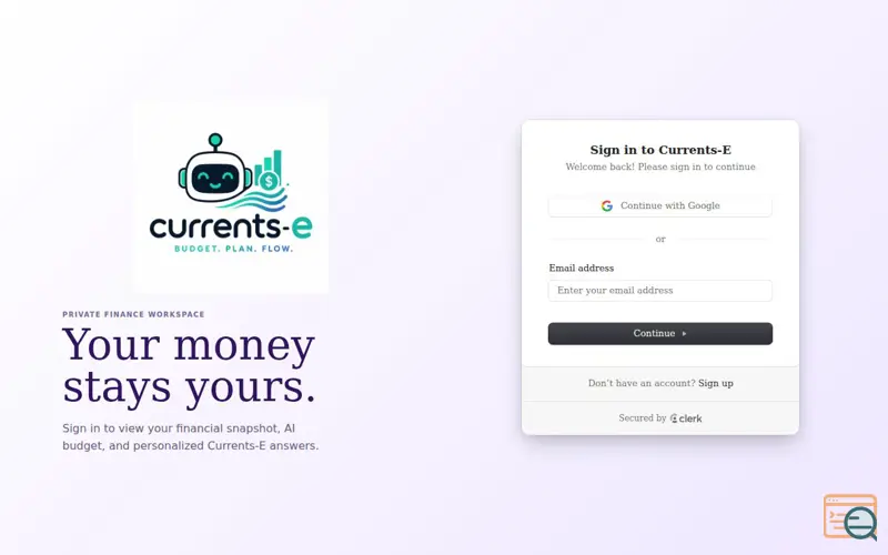 Screenshot of Currents-E