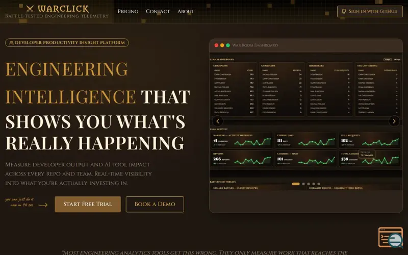 Screenshot of WARCLICK