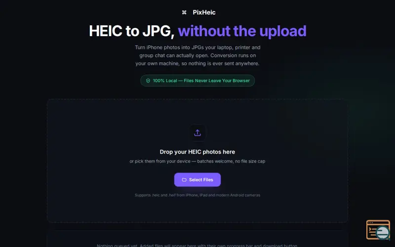 Screenshot of PixHeic