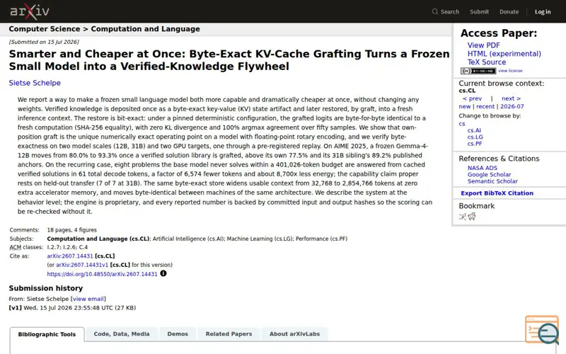 Screenshot of KV-Cache Grafting