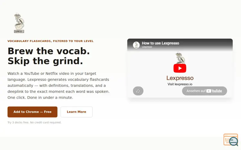 Screenshot of Lexpresso
