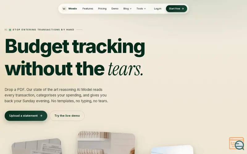 Screenshot of Woodo Finance