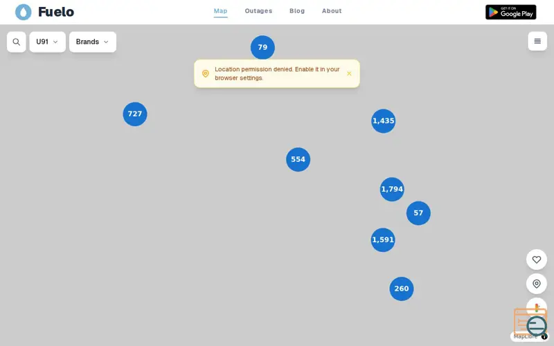 Screenshot of Fuelo