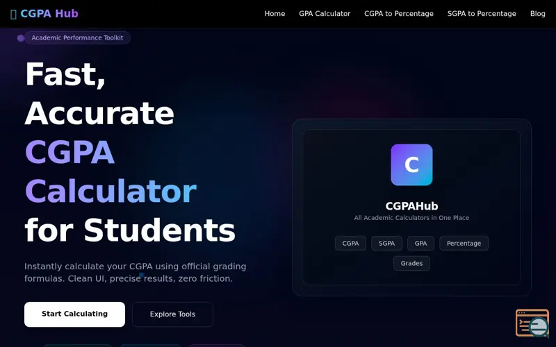 Screenshot of CGPA Hub