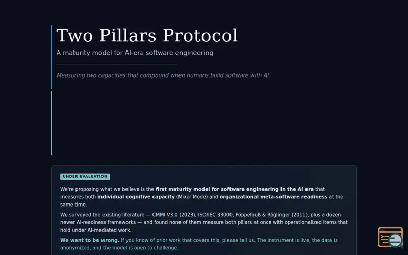 Screenshot of Two Pillars Protocol