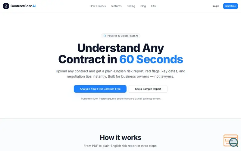 Screenshot of ContractScan AI