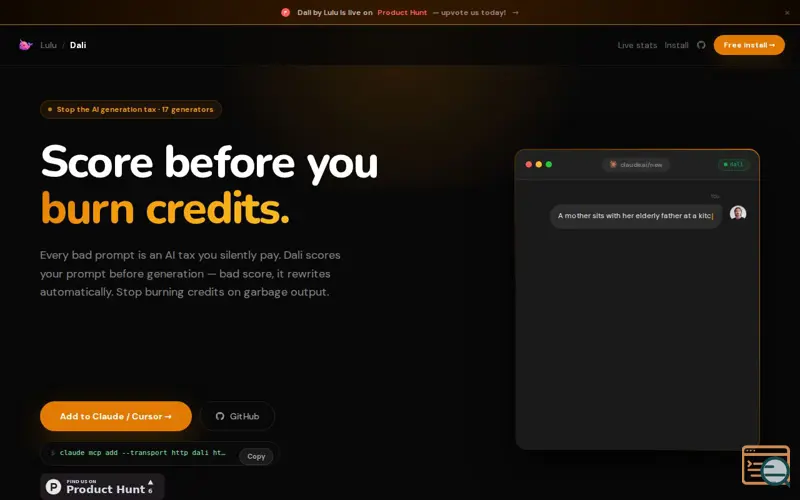 Screenshot of Dali by Lulu