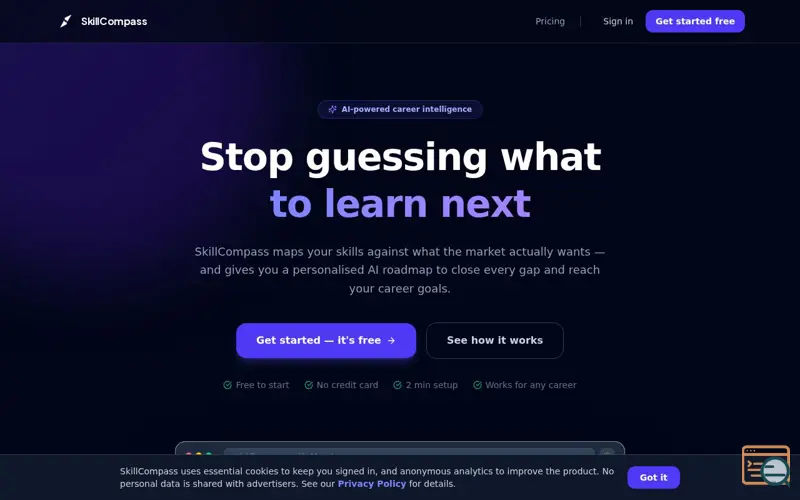 Screenshot of SkillCompass